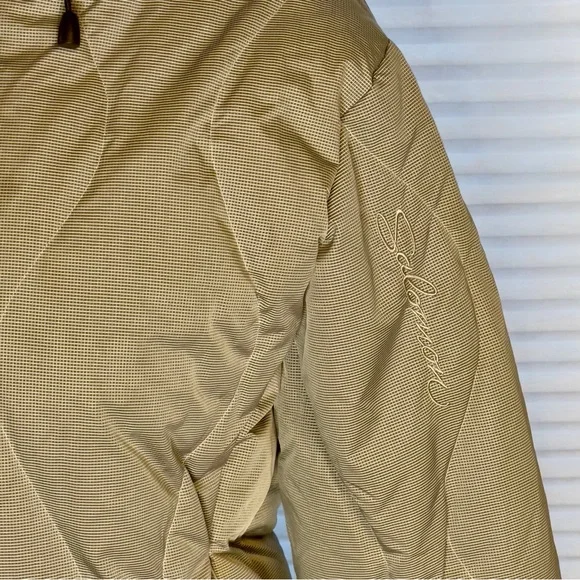 Salomon XS/P Women's Light Brown/grey fur Hooded Puffer Jacket, down - Picture 3 of 15